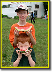 Boys with watermelon